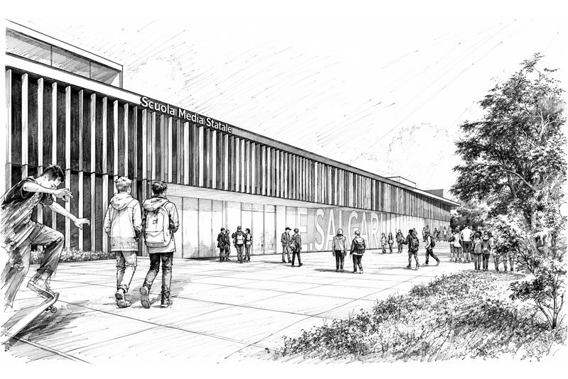Municipality school, Tuning Arch, Davide Ruzzon